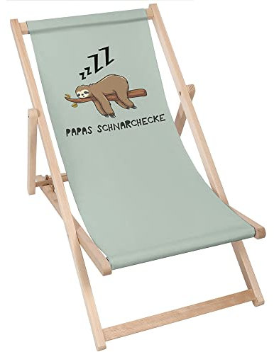 DreamRoots Vatertagsgeschenk für Papa Liegestuhl Holz klappbar aus Buchenholz, bis 130 kg, mit Verstellbarer Rückenlehne faltbar und robust - Bester Papa Geschenke