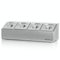 Mahlzeit Edelstahl Zutatenbehälter | 4 x 1/6 GN Catering Behälter mit Gummifüßen | 68,5 x 24,5 x 21,5 cm | Cocktail Zutatenbehälter Bar für Gastro, Küche, Pizza Station, Buffet Zubehör, Salatbar