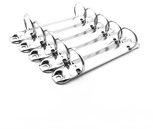 Shuokecrafts 5pcs 2-Ring Binder Mechanism Spines for Top-Binding, 2 O Rings,20mm Base Width,133mm =5.24 inch Length,Top-Binding on The 8.5” Edge of a Letter Size Page, Pack of 5 (25mm)