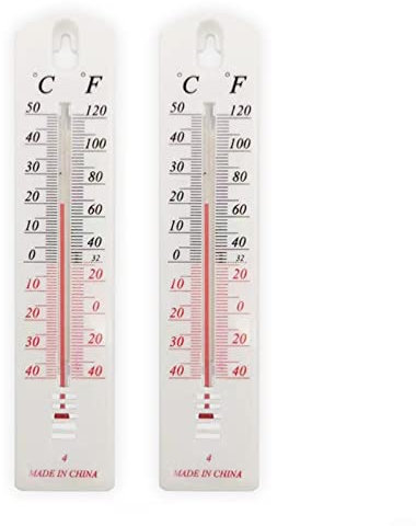 2 Termómetro de pared para interiores y exteriores, para el hogar, la oficina, el jardín