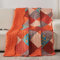 Qucover Tagesdecke 140x200 Rot Orange, Leicht Tagesdecke Patchwork, Tagesdecke 150x200 Bunt, Bedspreads aus Mikrofaser, Schöne Sofa Überwurfdecke, Patchworkdecke für alle Jahreszeiten