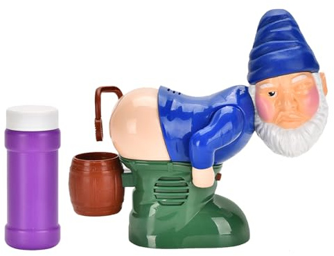 Povanjer Soffiatore per Bolle di scoreggia,Divertenti Giocattoli per soffiare Bolle di gnomi | Soffiatore di Bolle di Natale con luci Flash e Musica per attività all'aperto e al Chiuso