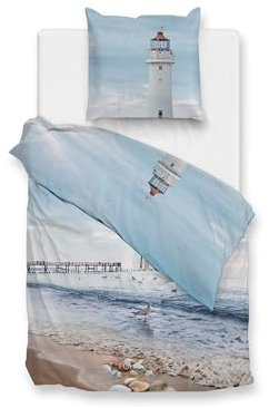 Zo!Home Bettwäsche »Renforcé« 100% Baumwolle | Reißverschluss | 135x200 & 80x80 | Leuchtturm