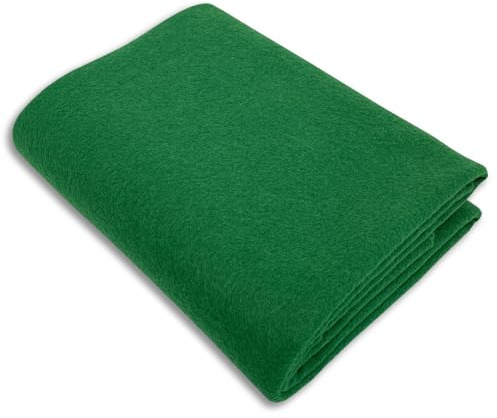 EDGEAM Hantverksfilt 100 x 90 cm filttyg 1,4 mm tjock filt för pyssel polyester filt tyg för handarbete gör-det-själv sömprojekt lapptäcke dekorationer (grön A, 100 cm x 90 cm)