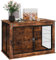 PawHut Dog Crate Furniture, Dog Cage End Table with Openable Top, Two Lockable Doors, for Large Pets, 98 x 60 x 65.5cm, Rustic Brown