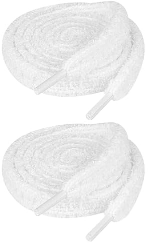 Endoto Lacets Fluffy Fuzzy Shoe Laces Shoelaces | 2 Paires 16MM Lacet Plush Furry | Matière: Polyester