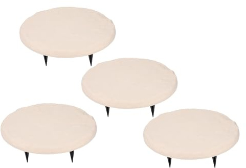 Yctze Piedras Decorativas de Polipropileno Al Aire Libre con Estacas de Tierra para Caminos de Jardín y Césped - Color Beige (Beige)