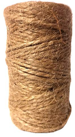 Juteschnur 50m Paketschnur Juteband Geschenkband aus Seil aus Pflanzen natürlich braun für Basteln Deko Binden Makramee Garten