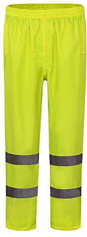 AYKRM Pantalon de Pluie Travail réfléchissant de sécurité Haute visibilité Jaune