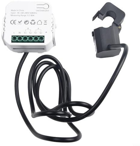 Hasaller - Contador de energía inteligente WIFI Smart Zigbee - Contador de energía WiFi de 1/2 vías, bidireccional, 2 canales con abrazadera, contador de corriente para Tuya Smart 1/2 vías,