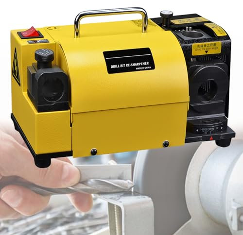 Affûteuse De Mèches Métaux Forets Hélicoïdaux,Angle De Pointe Ajustable 95°-135° Affûteuse Portable,Vitesse 4 400 Tr/Min,Avec 11 Pinces Serrage,Cbn(forHss)