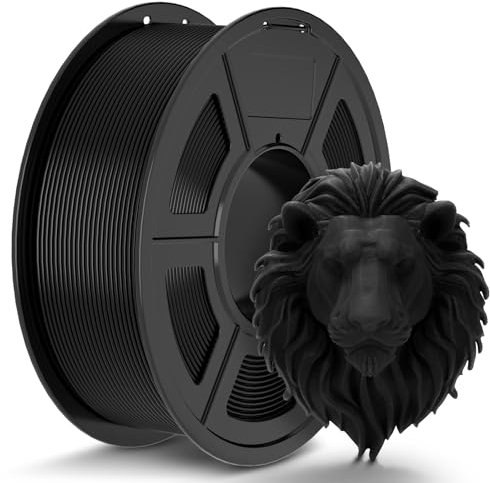TECBEARS PLA Filaments 1.75mm Schwarz, 1kg 3D Drucker Filament PLA, Filament 3d Druckmaterialien, Vakuumverpackung,Maßgenauigkeit +/- 0,02 mm, 1kg Spule (2,2lbs) PLA Filament für Intelligentes Drucken