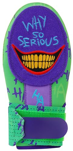Gant de baseball coulissant pour adolescents, course à pied, softball, main droite/gauche, sangle de compression élastique Magictape rembourrée Motif Why So Serious