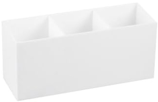 NIYANGLE Porta-pennelli da Trucco 3 Scomparti Organizer Cosmetico in Plastica per Accessori Makeup, Pennelli e Matite per Sopracciglia