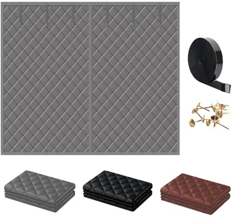 Magnetisk Garageportsnät för Vintern, Garageportsisoleringskit för 1 Bil/2 Bilar, 183 213 244 305 488cm Värmeisolerande Dörrgardinskydd, Vinteranpassad Filt Vattentät(Grå,W10xH9.5ft/305x290cm)