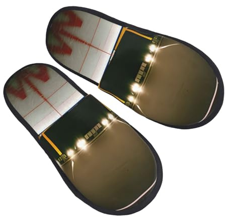 EdsfFehs Pantuflas suaves con estampado de palo de hockey, cálidas, acogedoras, informales, para hombres y mujeres