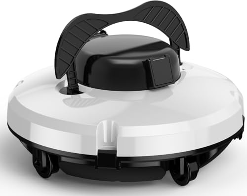 (2026 Upgrade) GAMPLAE Poolroboter, Kabelloser Poolsauger Akku mit 120 Min Laufzeit, Dual Motoren Poolreiniger, Selbsteinparkfunktion, Tragbar Poolroboter Akku für Flache Böden Pools bis zu 100 m²