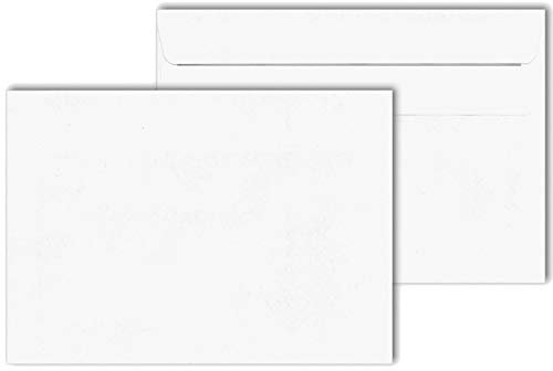 KK Verpackungen® Briefumschläge in DIN C6 | 100 Stück, 114x162 mm, Selbstklebende Kuverts ohne Fenster in Weiß