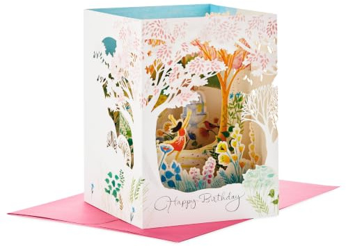 Hallmark Paper Wonder visningsbart pop up födelsedagskort för kvinnor (vacker dag)