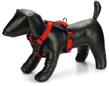 Karlie Art Sportiv Premium Y-Geschirr, Hundegeschirre, Nylon, Rot, 73-94x3 cm