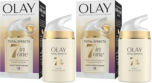 Olay Total Effects 7in1 Night Moisturiser With Niacinamide, 50ml (Pack of 2)