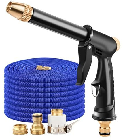 Pistolet à eau de pulvérisation haute pression, tuyau d'arrosage de jardin, buse d'arrosage, kit d'outils de nettoyage de voiture, pistolets de lavage automatique (Size : Water Gun Set)