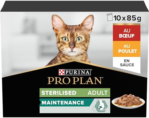 PRO PLAN Adulte Stérilisé Boeuf Poulet 10x85g