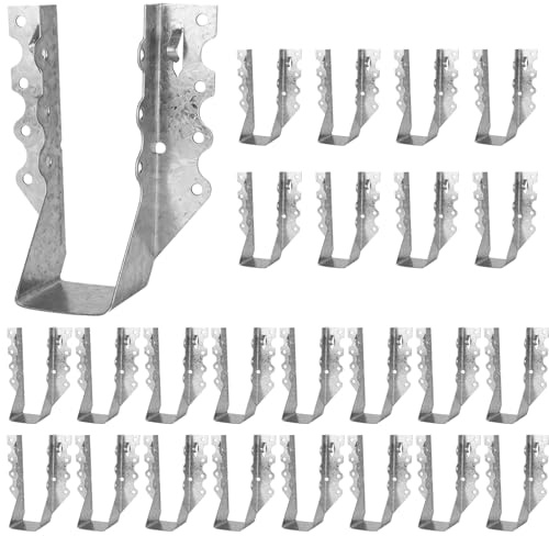 Joist Hangers 2x6 for Wood 20 Gauge Galvanized Face Mount Joist Hanger Bracket for Deck Floor Rafter Framing Ceiling - 25 Pcs