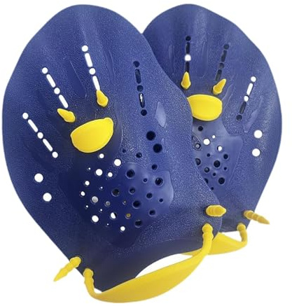 Milageto 1 Par Guantes de Natación Paletas de Mano Aletas de Entrenamiento para Silicona Resistente Mejora Técnica Y Fuerza Adecuado para Acuafitness Ent, Niños Azul