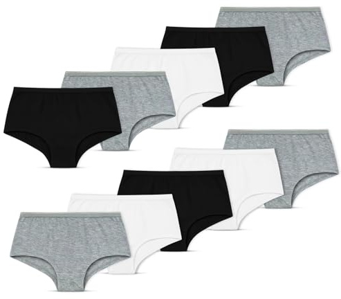 Belvian GIRLS PACK 0F 10 UK HIPSTER SHORTS KNICKERS UNDERWEAR 100% COTTON