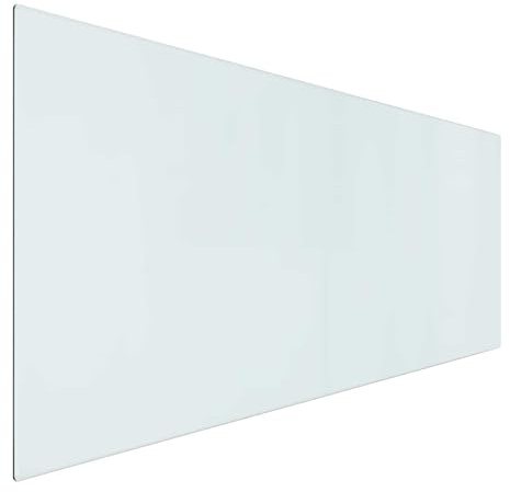 vidaXL Glas eldstad platta Transparent 120 x 50 cm Glas