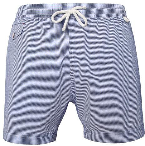 les loulous de la plage - Maillot Short de Bain Homme Montauk Tennis Rayures Bleu et Blanc Taille M 38-40