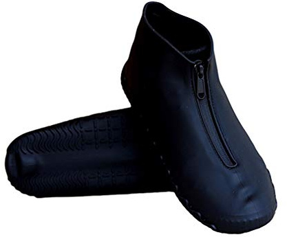 Silicone Shoe Covers Waterproof Overshoes Reusable Slip Resistant Rain Shoe Cases Shoe Protectors Black