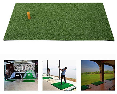 Vikye Golfmatta, 24 x 12,2 x 0,6 tum golfträning netto golfjakt matta inomhus hem utomhus golf swing övning gräsmatta med gummi golf T-shirt