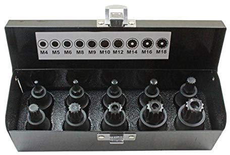 US PRO INDUSTRIAL Tools 10pc 1/2 dr Impact Spline Bit Sockets Set 3435