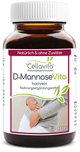 Cellavita D-Mannose >99% hochrein (natürlich) Pulver | natürlich aus Mais (non GMO) 2000mg pro Tagesdosis | (110g)