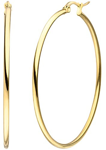 Jobo Damen-Creolen aus Edelstahl goldfarben 50 mm