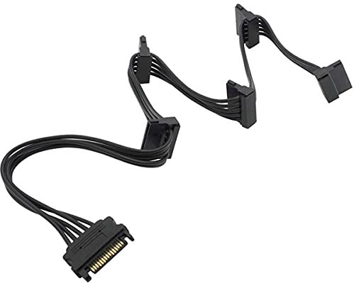 upHere 15 Pin SATA Cables Power Splitter 1 to 5 Adapter Cable,Hard Drive SATA Power Supply Cable Adapter, Converter Cord, 20 inch,SAC1-5