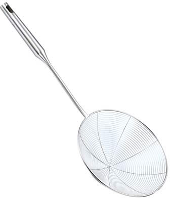 KUENG Schiumarola Schiumarola Acciaio Inox Scoop Colino Piccolo Colino Drenante Cucchiaio della Maglia del Setaccio della Filtro in Acciaio Inossidabile 3