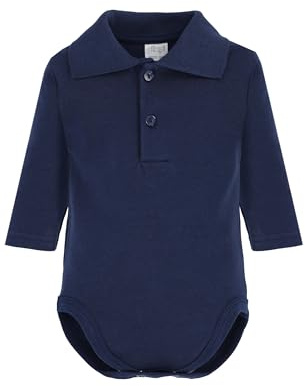 Ellepi Body Cuello Polo Manga Larga Caliente Algodón Recién Nacido Cuello Alto Lucho Niño Niño Meses Blanco Crema Gris Rojo Azul Azul Azul