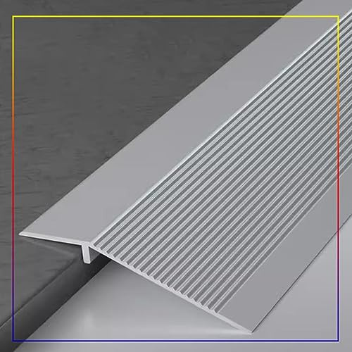 TOCTUS Övergångsprofil, Övergångslist I Aluminium För Springor, Golvlist, Ramp Från Trä Till Kakel, Golvlist, Dörrskena, För 1-4 Cm Höjdskillnad (Color : Matte Silver)