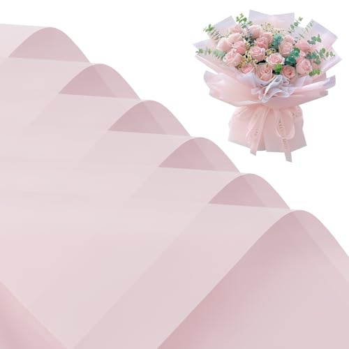 20 ark matt frostat blombukett, omslagspapper, dubbelsidigt, blomomslagspapper, vattentäta buketttillbehör för blomsterhandlare, bröllop, födelsedagar, festdekoration, presentförpackning, 56 x 55 cm