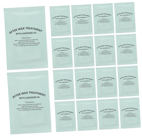 MOTHNUR 20pcs Individual Post Waxing Wipes Wax Remover Skin Cleaning Pad after Wax Care Hair Product