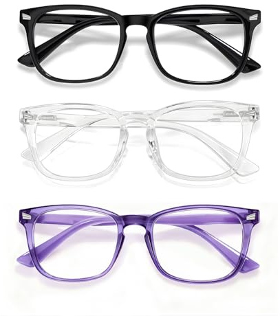 CHEERS DEVICES Toddler Blue Light Glasses for Kids Boys Girls, 3 Pack Computer Glasses with Unbreakable Frame and Anti-Glare (Age 2-6)