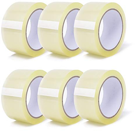 gws Packband förpackningsband paketband 66 m: 50 mm brun – transparent färg transparent, längd 66, bredd i mm 50, varaAntal 6