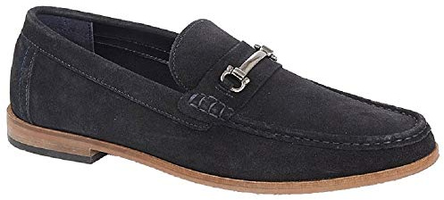 Roamers Dominic - Mocasines de gamuza para hombre, color azul marino, talla 36, Navy, 42 1/3 EU
