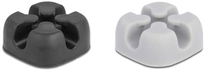 Delock Kabelhalter kreuzförmig selbstklebend 4 Stück schwarz/grau