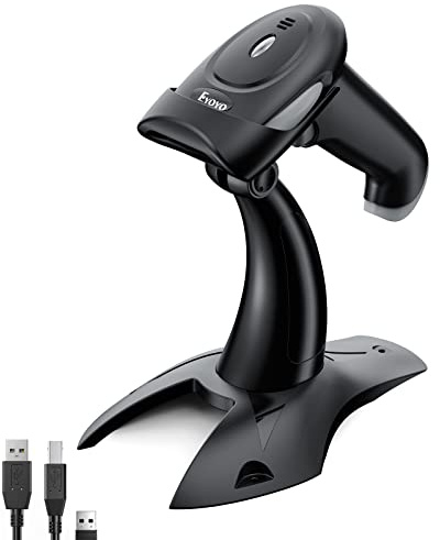 Eyoyo Handheld 2D 1D QR Bluetooth Wireless Barcode Scanner with Stand