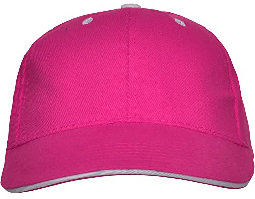KINKIES Gorra Infantil de Colores 100% algodón - Gorra de Béisbol, para niñas y niños, con Agujeros de ventilación y Cierre de Velcro (Fucsia)