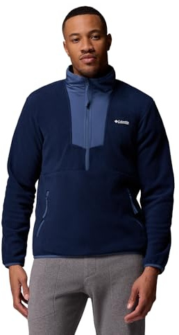 Columbia Sequoia Grove Half Zip Fleece, Strato esterno in pile, Materiale ecocompatibile, Tasche di sicurezza, Bordo flessibile - da uomo